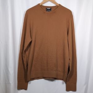 Vintage Todd Snyder XL Cotton Burnt Orange Lightweight Textured Crewneck Sweater